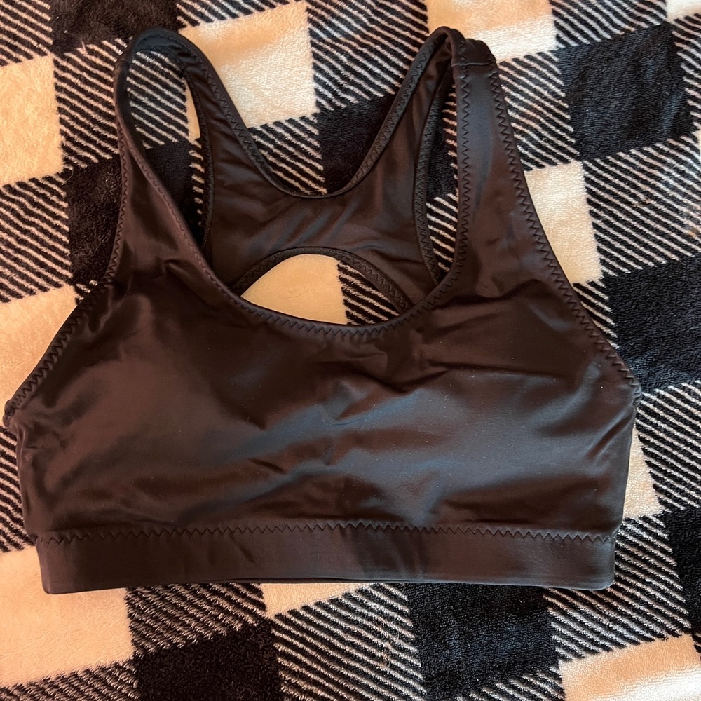 Fabletics Black Racerback Sports Bra